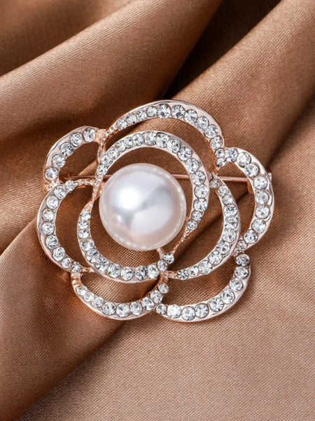 Women's Geometric Pearl Brooch Accessories