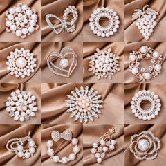 Women's Geometric Pearl Brooch Accessories